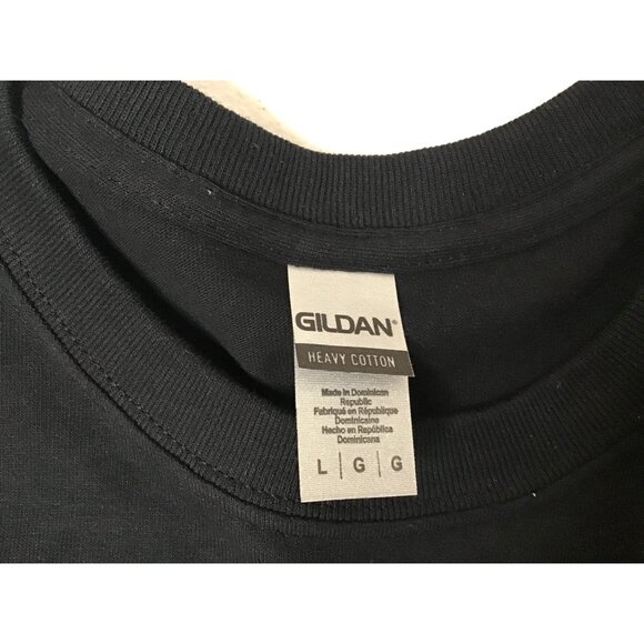 GILDAN- MENS DOGECOIN SHORT SLEEVE FRONT GRAPHIC HEAVY COTTON T-SHIRT SIZE LARGE - Picture 4 of 8